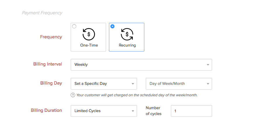 screenshot of Zoho Checkout